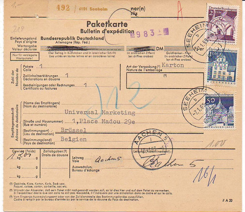 P219 bund ausland paketkarte - p219#, ausland-paketkarte
