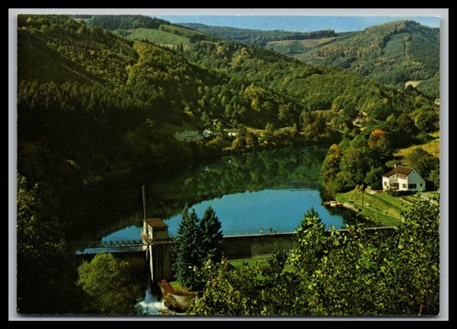 Ansichtskarte stausee heimbach - ansichtskarte,