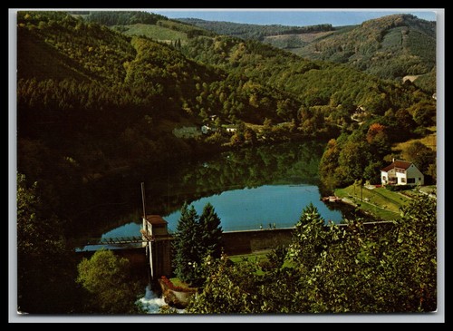 Ansichtskarte stausee heimbach - ansichtskarte,